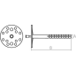 Дюбель для теплоизоляции 10х80 мм с металлическим гвоздем термоголовка STARFIX 200 штук (SMW1-54070-200) - Фото 5