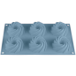 Форма для выпечки силиконовая прямоугольная на 6 кексов 29,2х17,3х3,5 см PERFECTO LINEA Bluestone голубая (20-105228)