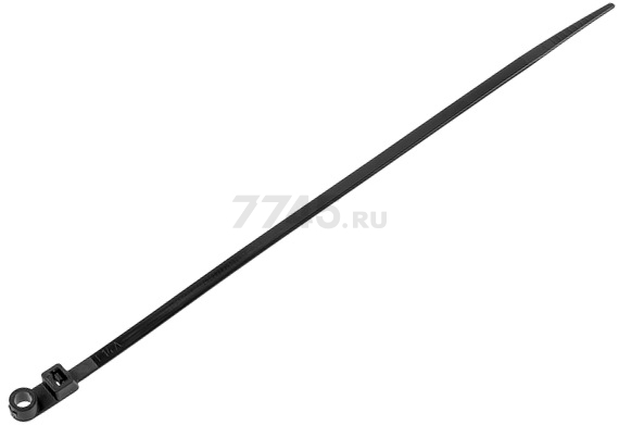 Хомут-стяжка с монтажным отверстием 4,8х200 мм черный STARFIX 100 штук (SM-64521-100)