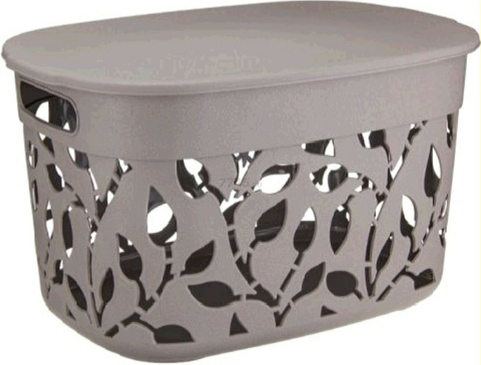 Коробка для хранения вещей пластиковая IDEA Флора французский серый 12 л (4605196040555)