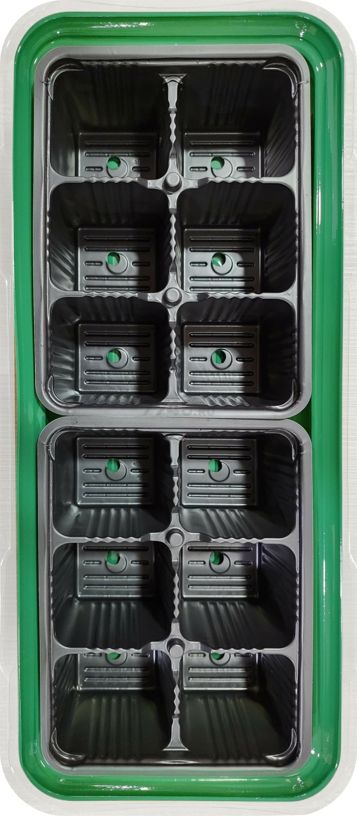 Мини-парник пластмассовый 12 ячеек INGREEN зеленый (ING60001F) - Фото 2