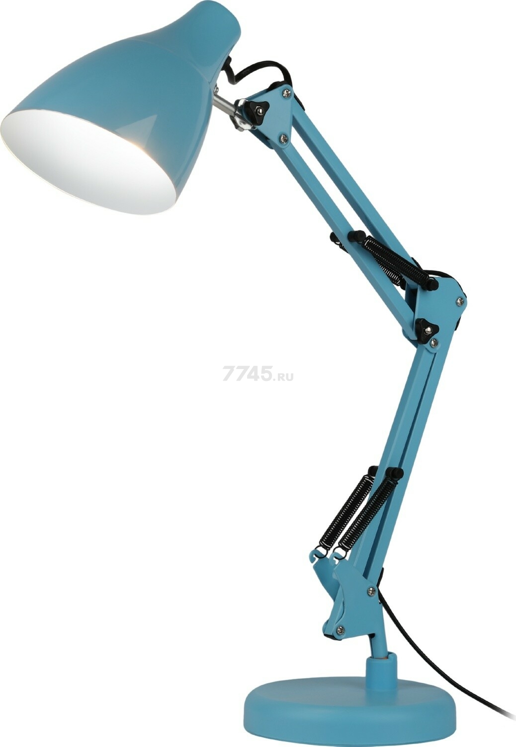 Лампа настольная ЭРА N-123-E27-40W-LBU с основанием голубой