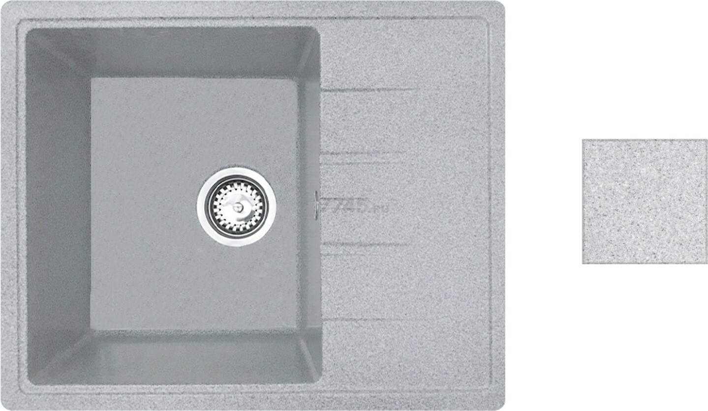 Мойка из искусственного камня AV ENGINEERING Platinum серый (AV765495PGRA)