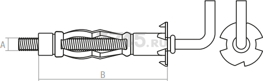 Дюбель металлический Г-образный для пустотелых конструкций 13хМ6х52 мм STARFIX 2 штуки (SMZ1-21600-2) - Фото 2