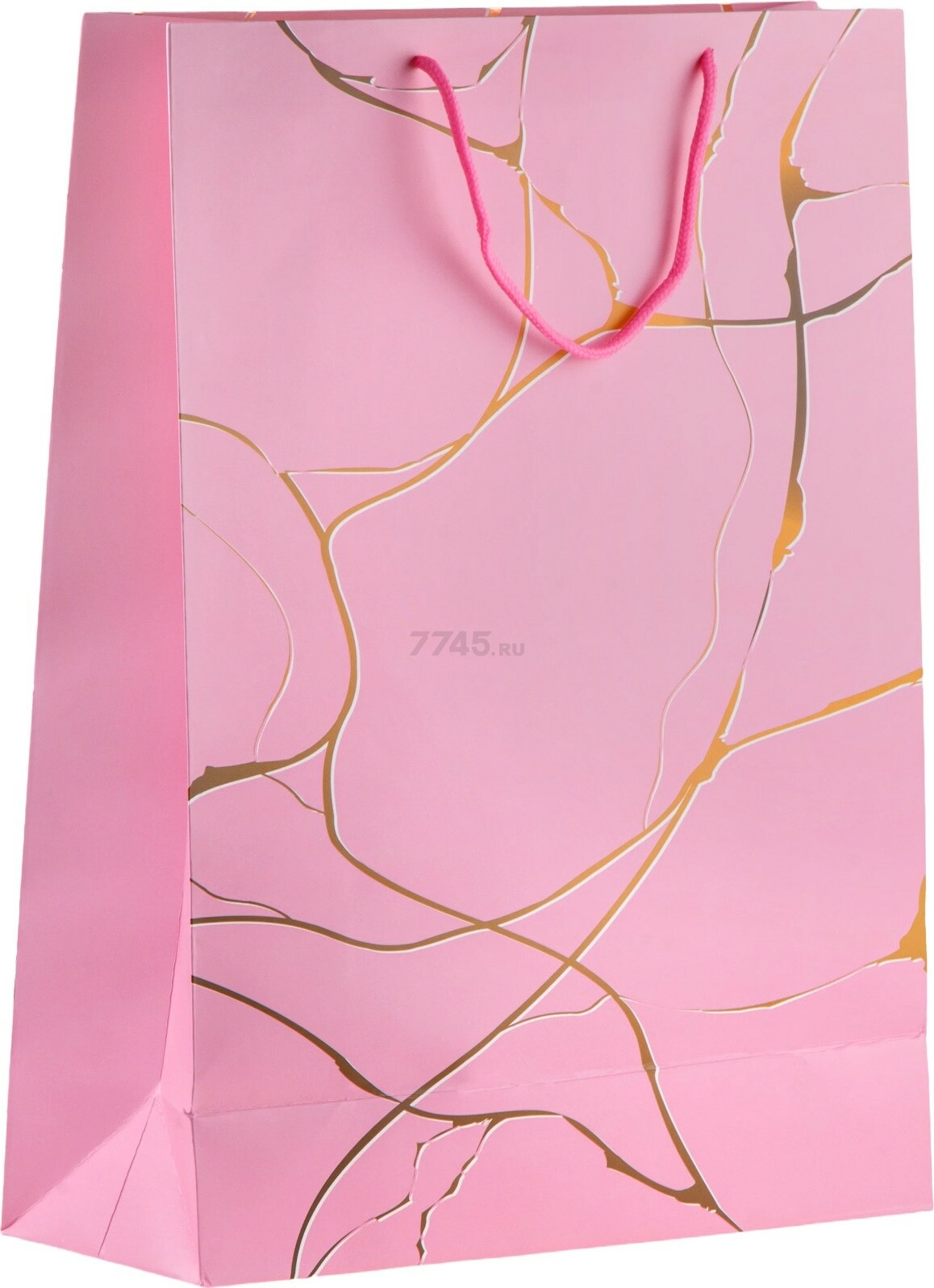 Пакет подарочный с ручками 31х12х42 см PERFECTO LINEA Amelia розовый (47-423101) - Фото 2