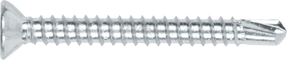 Саморез оконный 3,9х35 мм белый цинк частая резьба со сверлом STARFIX 50 штук (SMP-80898-50)