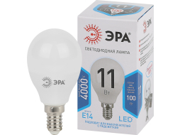 Лампа светодиодная E14 ЭРА STD LED P45 11 Вт 4000К 