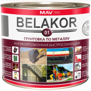 Грунтовка алкидная BELAKOR 01 по металлу серая 1 л