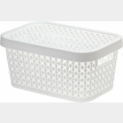 Коробка для хранения вещей пластиковая 1,5 л IDEA Пирула белая (М2347)