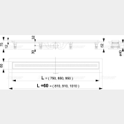 Водоотводящий желоб с порогами для перфорированной решетки Simple ALCAPLAST (APZ9-850M-RU)