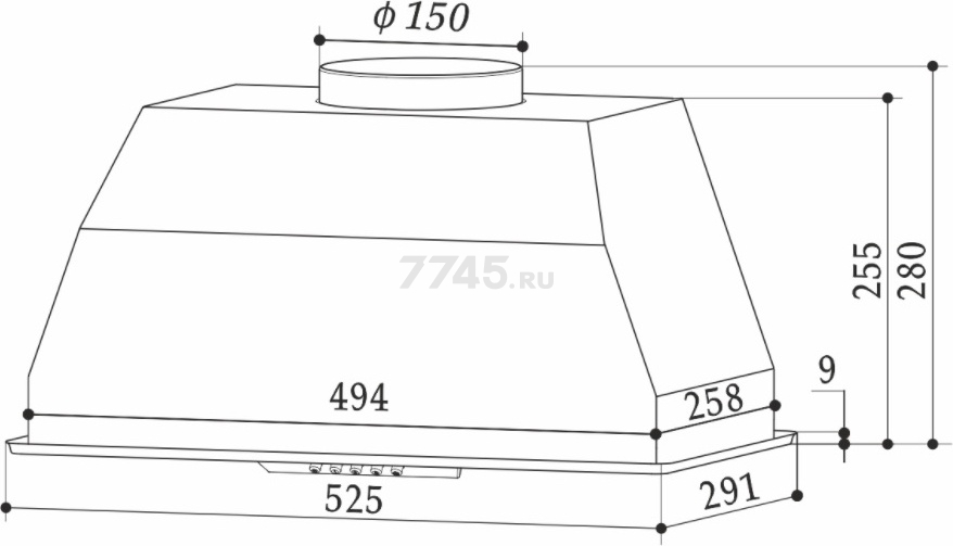 Вытяжка exiteq ex 1236 black схема встраивания