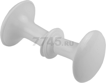 Ручка дверная кнопка STARFIX пластмассовая белая (SMP-50653-1)