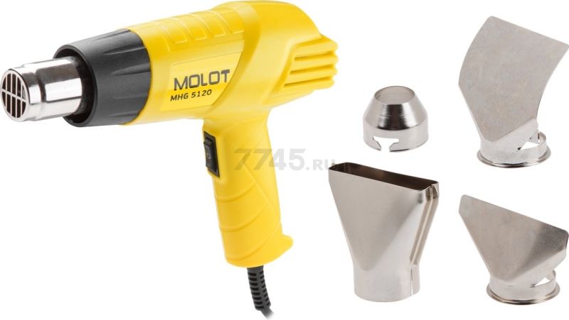 Фен строительный (термовоздуходувка) MOLOT MHG 5120 (MHG5120K0022) - Фото 7