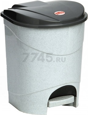 Ведро мусорное с педалью IDEA 7 л мрамор (М2890)