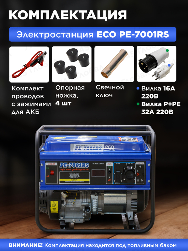Генератор бензиновый ECO PE-7001RS - Фото 2