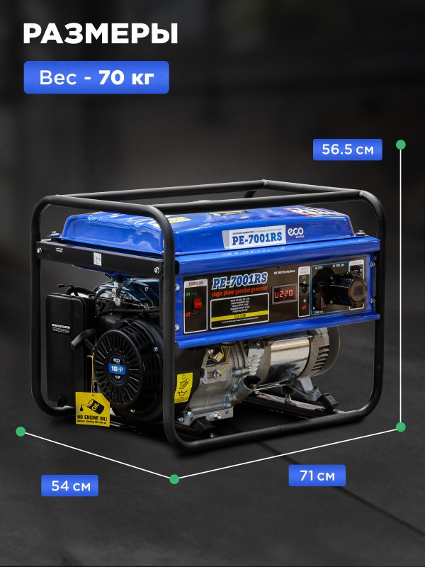 Генератор бензиновый ECO PE-7001RS - Фото 4