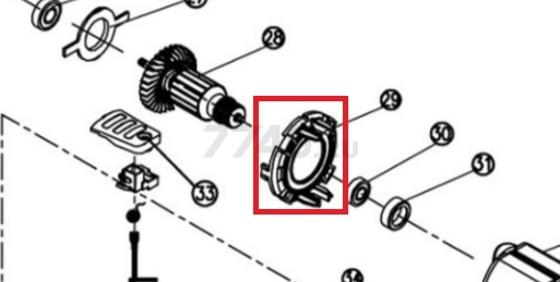 Диафрагма для болгарки WORTEX AG1211-1E (HJ1207-29)