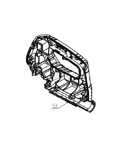 Корпус правый для электролобзика WORTEX UK6204-53