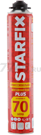 Пена монтажная STARFIX Foam Pro Plus 70 890 мл (SM-65524-1) - Фото 2