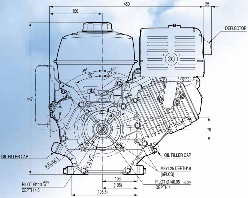 Двигатель ASILAK SL-177F-SH25 - Фото 4