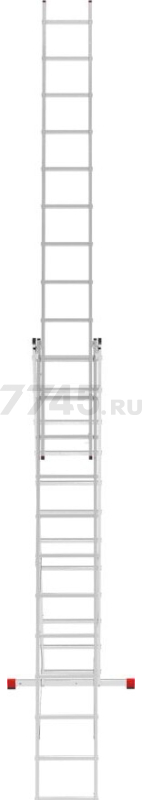 Лестница алюминиевая трехсекционная 787 см STARTUL Pro (ST9942-12) - Фото 3