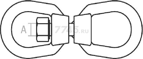 Вертлюг кольцо-кольцо М8 STARFIX (SMP-76556-1) - Фото 2