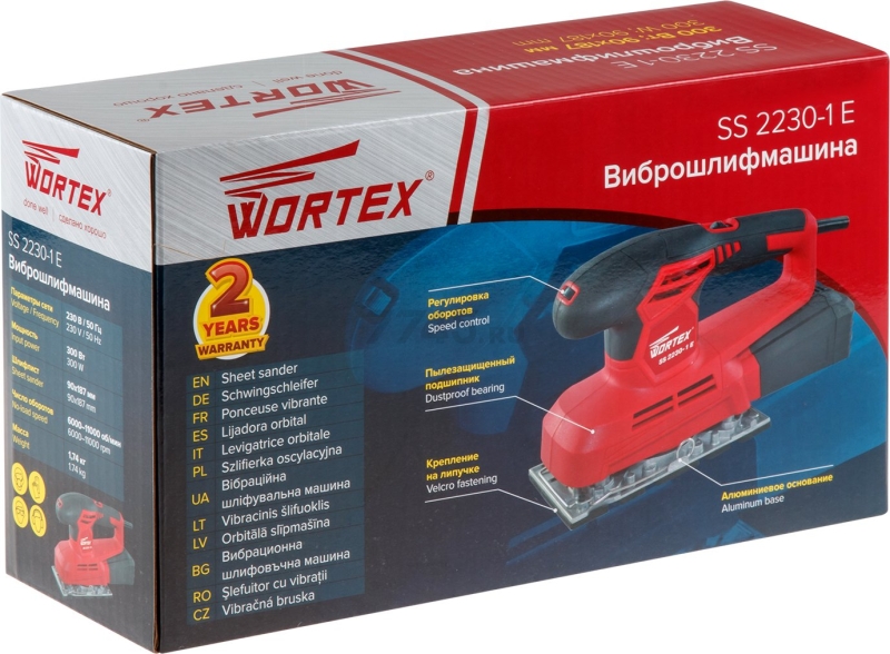 Шлифмашина плоская (виброшлифмашина) WORTEX SS 2230-1 Е (SS22301E00011) - Фото 9