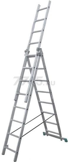 Лестница алюминиевая трехсекционная 474 см STARTUL Pro (ST9944-08) - Фото 12