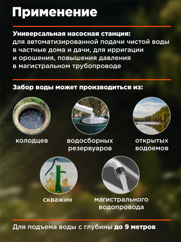 Насосная станция ECO GFI-1203 - Фото 3