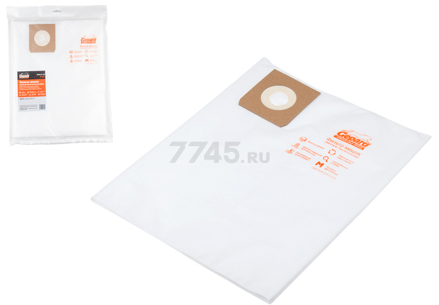 Мешок для пылесоса улучшенный GEPARD для Wortex VC 2014 WS / Bosch Advanced VAC 20 5 штук (GP90112-125)