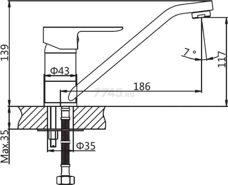 Смеситель для кухни AV ENGINEERING AVLOR4-C359 (AVLOR4-C359-626) - Фото 2