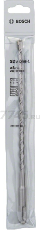 Бур (сверло) SDS-plus 8х200х260 мм BOSCH SDS-plus 1 (2608680272) - Фото 2