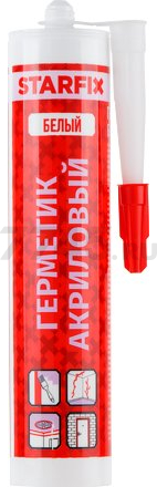 Герметик акриловый STARFIX белый 300 мл (SM-63059-1)