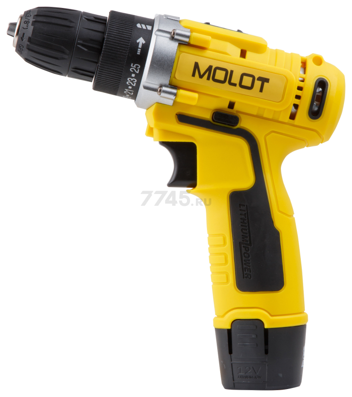 Дрель-шуруповерт аккумуляторная MOLOT MBD 1213-1 Li (MBD12131Li0029A1) - Фото 3
