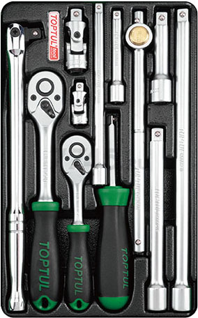 Набор инструментов 1/4", 3/8" 12 предметов TOPTUL (GZA-1202)