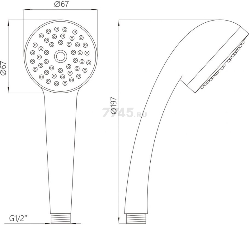 Лейка для душа AV ENGINEERING AVSSS-019 - Фото 6