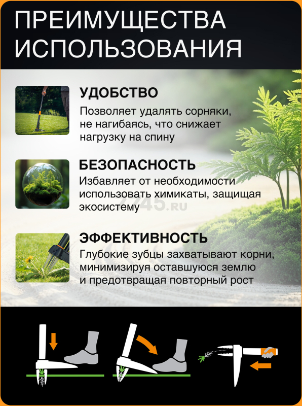 Корнеудалитель FISKARS Xact (1020126) - Фото 3