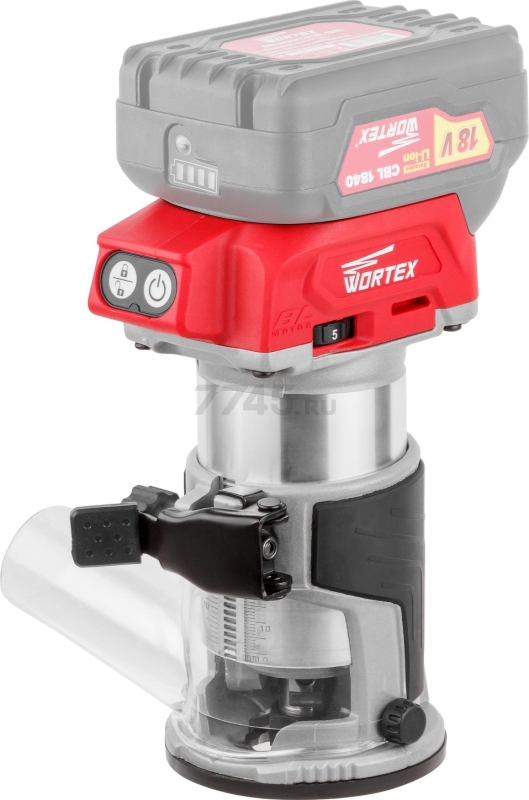 Фрезер кромочный аккумуляторный WORTEX CMM 1835 XLT SOLO (CMM183502629) - Фото 17
