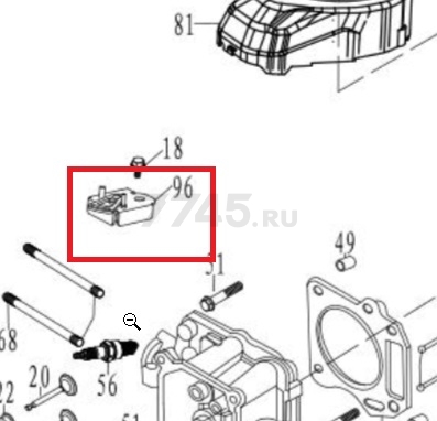 Привод заслонки биметаллическая для газонокосилки ECO LG-735 DV196 (309919)