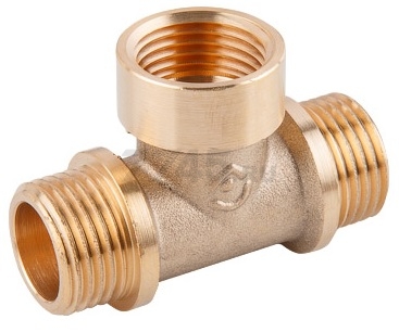 Тройник латунный наружная-внутренняя-наружная 1/2" AV ENGINEERING (AVE306007)