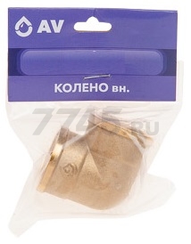 Угольник латунный внутренняя 1" AV ENGINEERING (AVE307007) - Фото 2