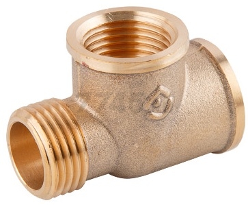 Тройник латунный внутренняя-внутренняя-наружная 1/2" AV ENGINEERING (AVE306008)
