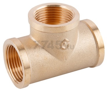 Тройник латунный редукционный 3/4"X1/2"X3/4" AV ENGINEERING (AVE306004)
