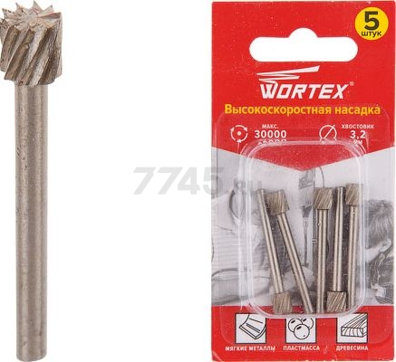 Насадка для гравера гравировальная 5,6 мм WORTEX 5 штук (ETAM3205618)