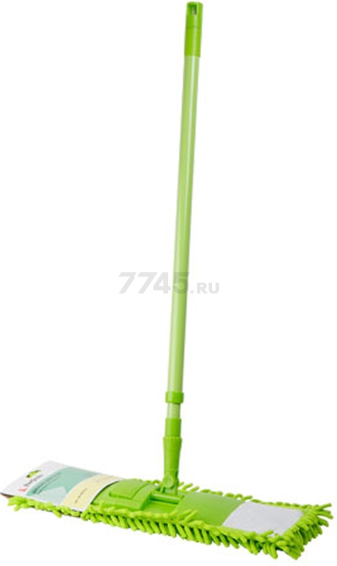 Швабра для пола PERFECTO LINEA Solid с насадкой из шенилла зеленая (43-492033) - Фото 10