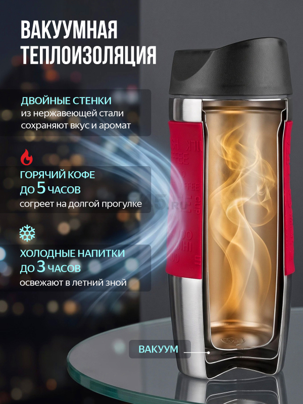 Термокружка PERFECTO LINEA 0,38 л (27-124800) - Фото 3