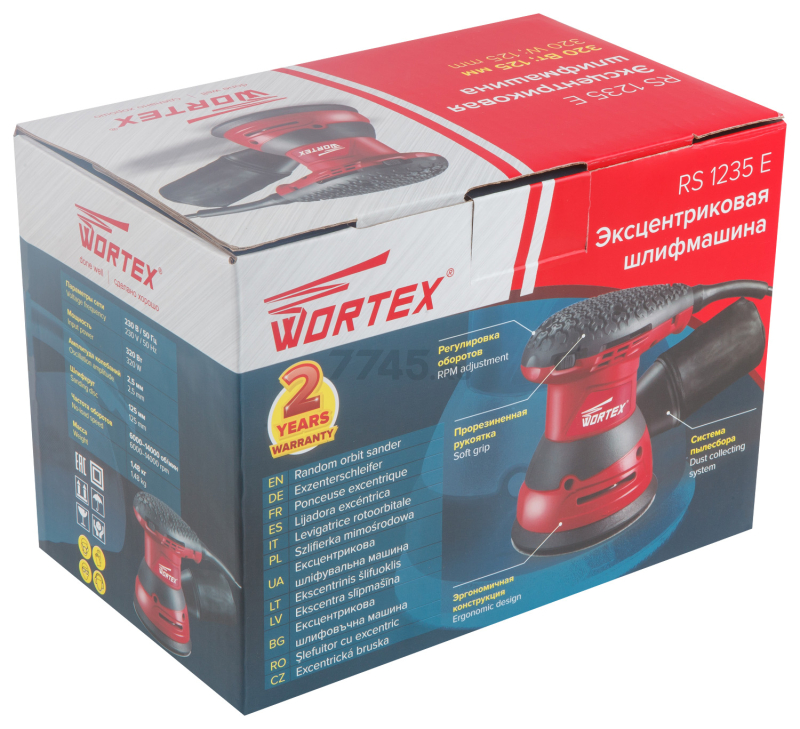 Шлифмашина эксцентриковая (орбитальная) WORTEX RS 1235 E (RS1235E01319) - Фото 12