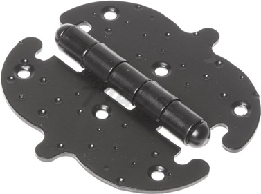 Петля дверная накладная фигурная 110х110 мм STARFIX черный матовый (SMP-85768-1)
