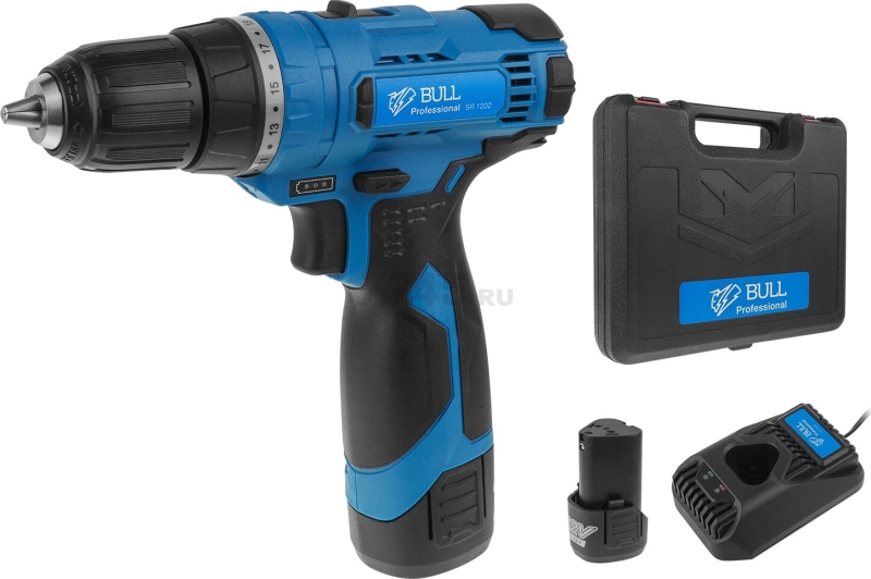 Дрель-шуруповерт аккумуляторная BULL SR 1202 (329009)