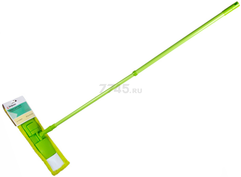 Швабра для пола PERFECTO LINEA Solid с насадкой из микрофибры зеленая (43-492023) - Фото 10